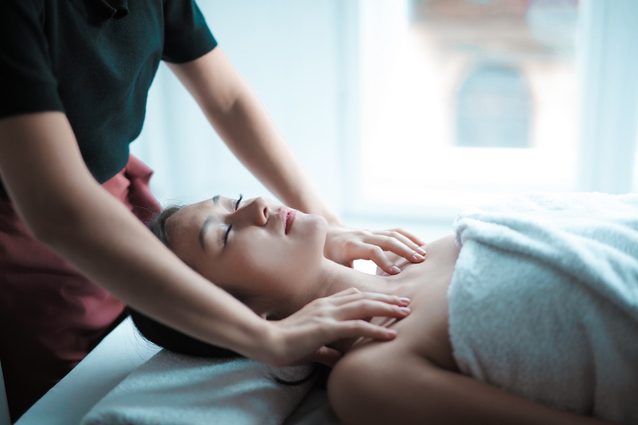 Lady having massage