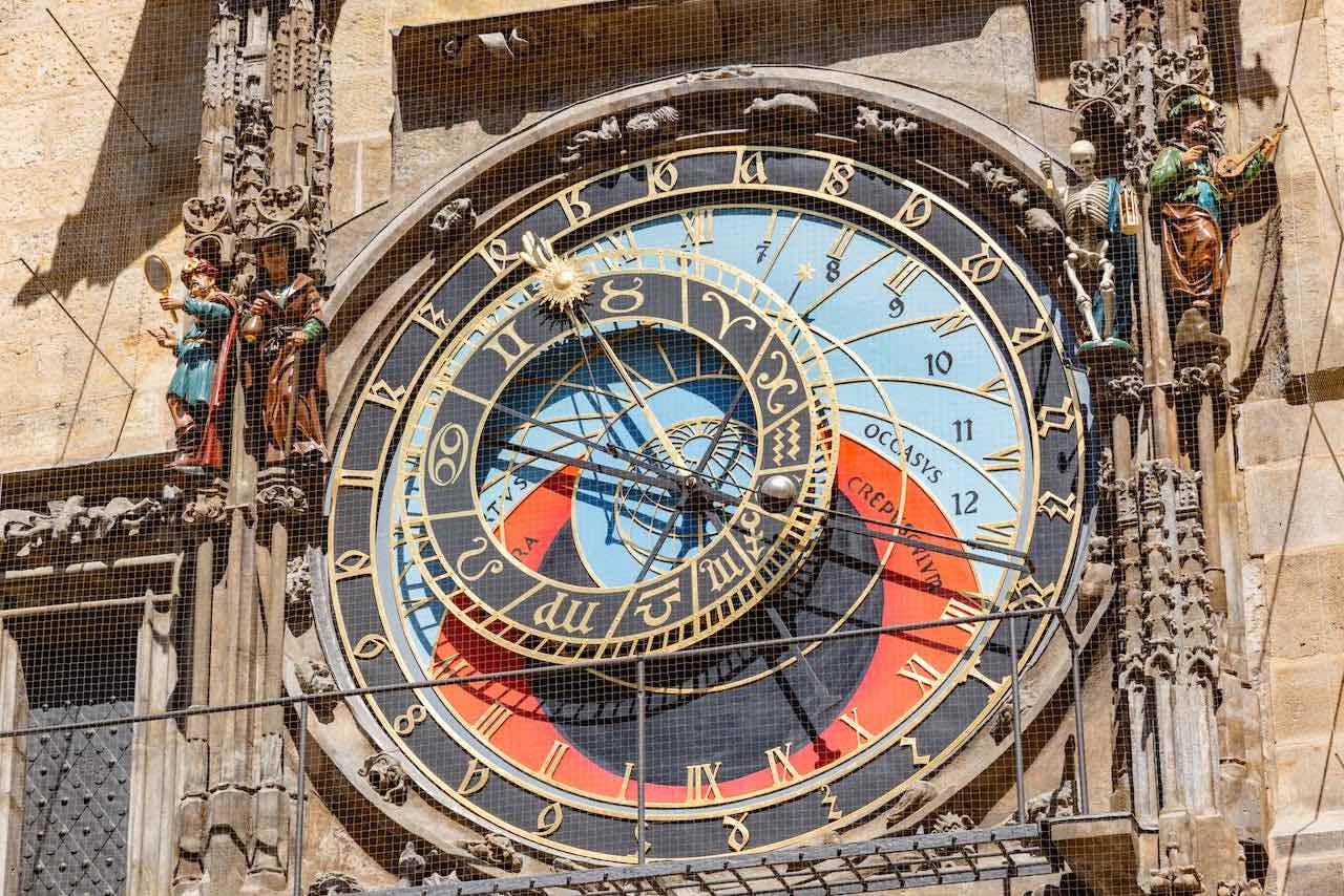 Closeup of Prague's Astronomical Clock 