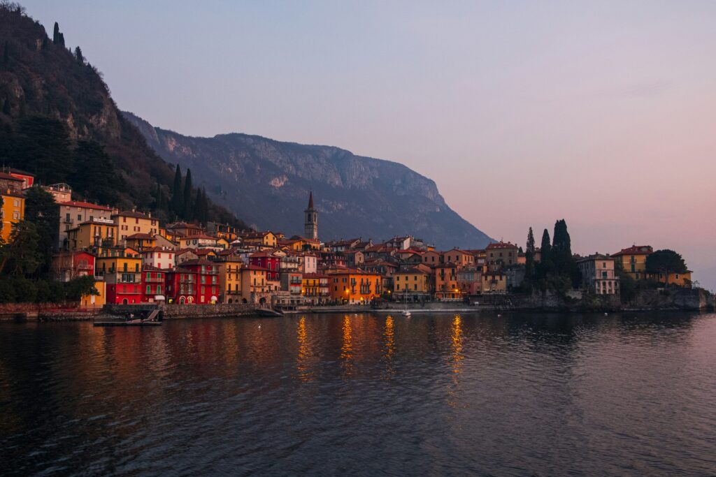 A view of Varenna from Lake Como