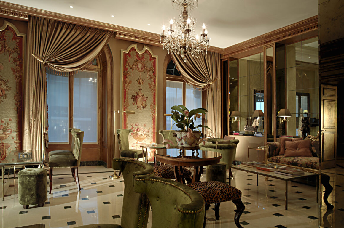 Interiors at the Hotel D'Angleterre in Geneva